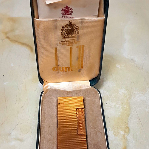 Dunhill gold textured metal - dunhill,