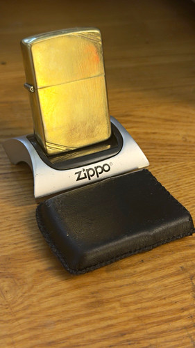 Vintage zippo solid brass 1932 - brass,