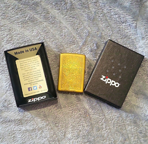 Zippo pocket lighter brass - zippo,